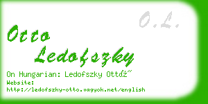 otto ledofszky business card